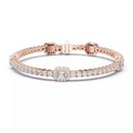 Seraphine Emerald Halo Lab-Grown Diamond Tennis Bracelet