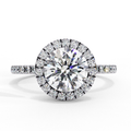 Eternal Round Lab Diamond Halo Ring | VS+ Gold