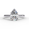 Ever luxe Pear Brilliance Lab Diamond Engagement Ring in Solid Gold