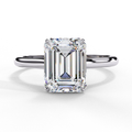 Ever luxe Emerald Radiance Lab Diamond Engagement Ring in Solid Gold