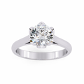 AsterVault Tulip-Cathedral Round Solitaire Ring