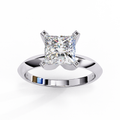 Astra Loom V-Tip Princess Solitaire Cathedral Ring