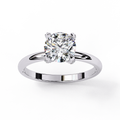 Luna Nest Hidden-Pave Tulip Solitaire Ring