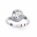 Eclipsevine Coil-Crown Round Solitaire Engagement Ring