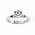 Skylight Truss Cushion Diamond Solitaire Engagement Ring