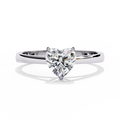 Vowcrest Heart Diamond Cathedral Solitaire Engagement Ring