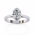 Celestia Arc Oval Diamond Solitaire Ring