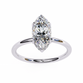 Stellar Crest Marquise Diamond Cathedral Solitaire Ring