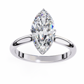Celestial Arrow Hidden Halo Marquise Solitaire Ring