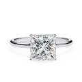 Lumen Vault Hidden Halo Princess Solitaire Ring