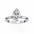 Aurora Hidden Halo Pear Lab-Grown Diamond Engagement Ring