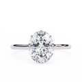 Celestia Oval Crown Hidden Halo Lab-Grown Diamond Ring