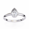 Aurora Pear Bezel Lab-Grown Diamond Solitaire Ring