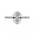 Eclatique Oval Lab Diamond Engagement Ring | Cathedral Pave Gold