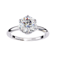 Lotus Crown Solitaire Lab-Grown Diamond Ring