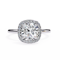Aurora Tri-Glow Cushion Lab Grown Diamond Halo Engagement Ring