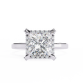 Lumina Princess Lab Diamond Halo Engagement Solitaire Ring | D-F Color Gold Setting
