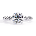 Lyra Rope-Twist Lab-Grown Diamond Solitaire Engagement Ring