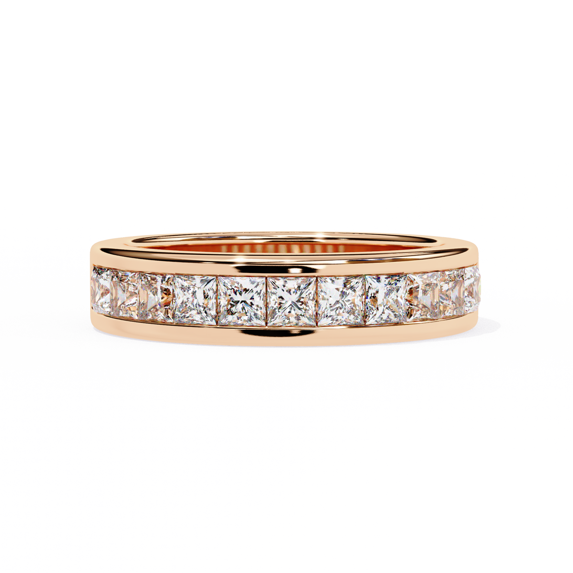ROUND DIAMOND ROSE GOLD BAND 