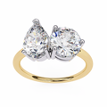 Eternal Duo Toi et Moi Lab Diamond Ring | Pear & Round Cut Two-Stone Engagement Ring