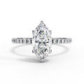 EverLuxe Marquise-Cut Lab Diamond Glow Engagement Ring in Solid Gold