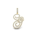 Luxuriant Cursive Initial Letter G Lab-Grown Diamond Pendant