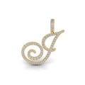 Luxuriant Cursive Initial Letter I Lab-Grown Diamond Pendant