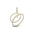 Luxuriant Cursive Initial Letter O Lab-Grown Diamond Pendant