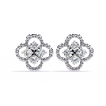 Aurielle Clover Cluster Lab-Grown Diamond Stud Earrings