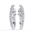Radiant Curve Lab-Grown Diamond Hoop Earrings