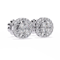 Celeste Halo Stud Round & Marquise Lab-Grown Earring