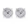 Celeste Double Halo Lab-Grown Diamond Stud Earrings