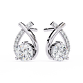 Aurielle Twist Drop Lab-Grown Diamond Stud Earrings