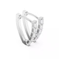 Modern Baguette Lab-Grown Diamond Hoop Earrings