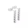Emerald-Cut Bar Drop Lab-Grown Diamond Earring