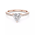 Heartbeat Pavé Heart Lab-Grown Diamond Engagement Ring