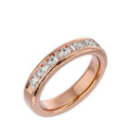 Modern Baguette & Round Lab-Grown Diamond Gold Band – Engagement & Wedding Ring