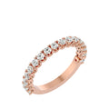 Luminous Scallop Lab‑Grown Diamond Band Ring – Gold Eternity Look for Engagement & Wedding