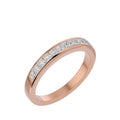 Princess-Cut Lab-Grown Diamond Channel Band – Modern Gold Wedding & Stacking Ring