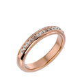 Horizon Line Lab-Grown Diamond Half Eternity Band – Modern Gold Wedding & Stacking Ring