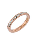 Skyline Baguette Lab-Grown Diamond Half Eternity Band – Modern Gold Wedding & Stacking Ring