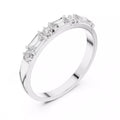Harmony Emerald & Round Lab-Grown Diamond Half Eternity Ring in Gold