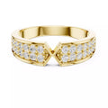 Chevron Embrace Lab-Grown Diamond Contour Ring in Gold
