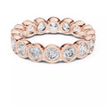 Orbit Halo Lab-Grown Diamond Eternity Ring in Sculpted Gold