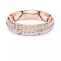 Aurora Double Row Lab-Grown Diamond Band – Modern Gold Engagement & Wedding Ring
