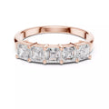 Luminous East-West Asscher Cut Lab-Grown Diamond Ring – Modern Collet Engagement Band in Ethical Gold