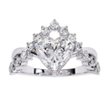 Stellar Halo Engagement Ring Lab Created Diamond in Gold Halo Setting