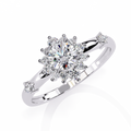 Aurora Virtue Lab-Grown Diamond Ring - Timeless Gold Ring with Halo