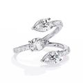 Trilliant Pear Lab-Grown Diamond Engagement Ring - Elegant & Sustainable Bridal Jewelry