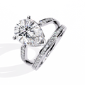 Pear Luxe Lab-Grown Diamond Engagement Ring - Elegant & Sustainable Bridal Jewelry